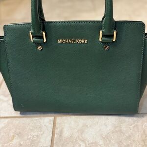 Michael Kors Forest Green Satchel